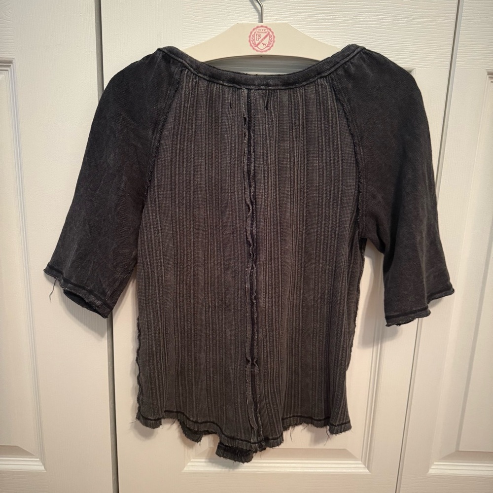 Free People We The Free Daisy Tee in Dark Gray - Picture 5 of 6